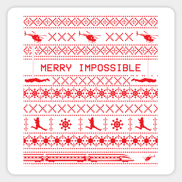 Merry Impossible Holiday Sweater Magnet by LighttheFusePod